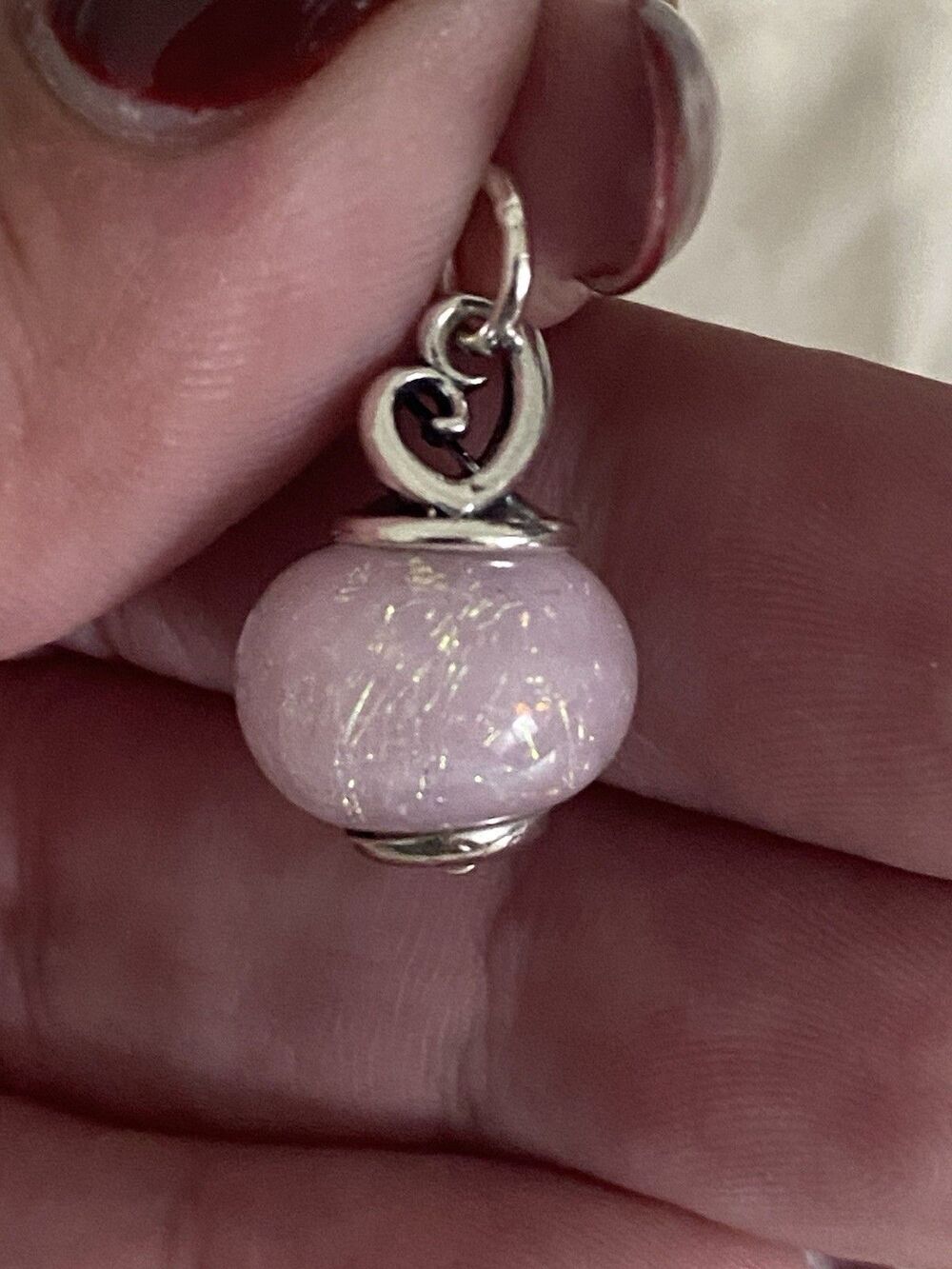 NWT James Avery Retired Mothers Love Glass Art Finial Charm